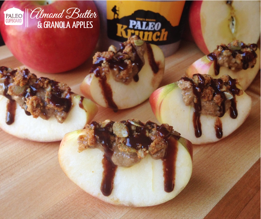 Paleo Almond Butter and Granola Apples