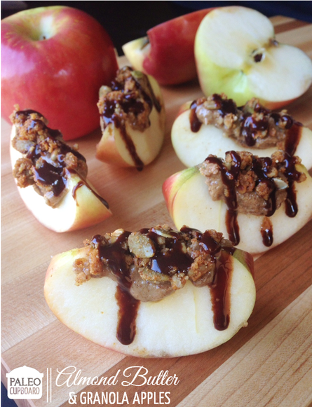 Paleo Almond Butter and Granola Apples